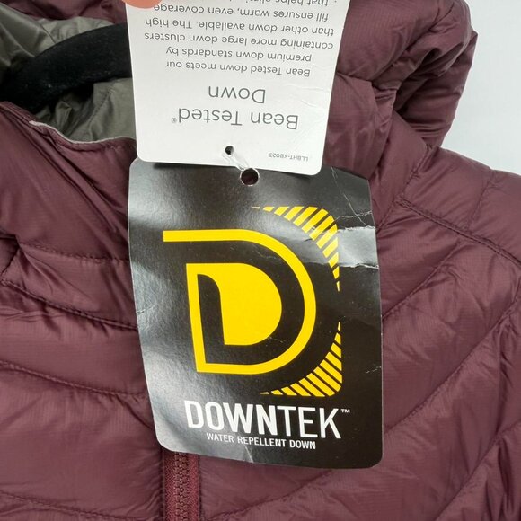 NWT LL Bean Ultralight 850 Down Coat Long Dark Plum Size L - Picture 3 of 7